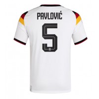 Stroje piłkarskie Niemcy Aleksandar Pavlovic #5 Koszulka Podstawowej MŚ 2026 Krótki Rękaw